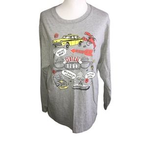 FRIENDS GRAY CENTRAL PERK LONG SLEEVE TEE SIZE XS